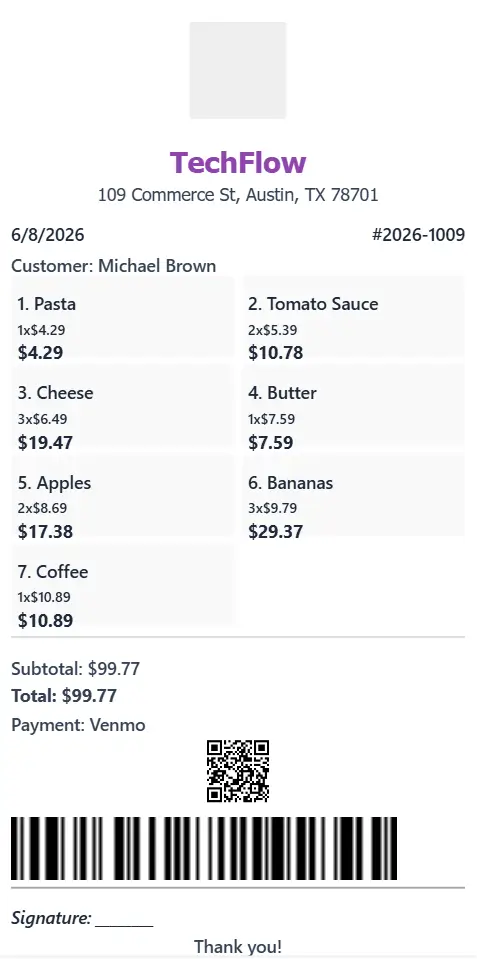 Sample receipt 10
