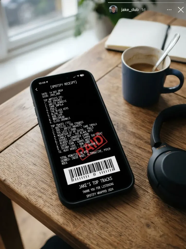 Spotify receipt