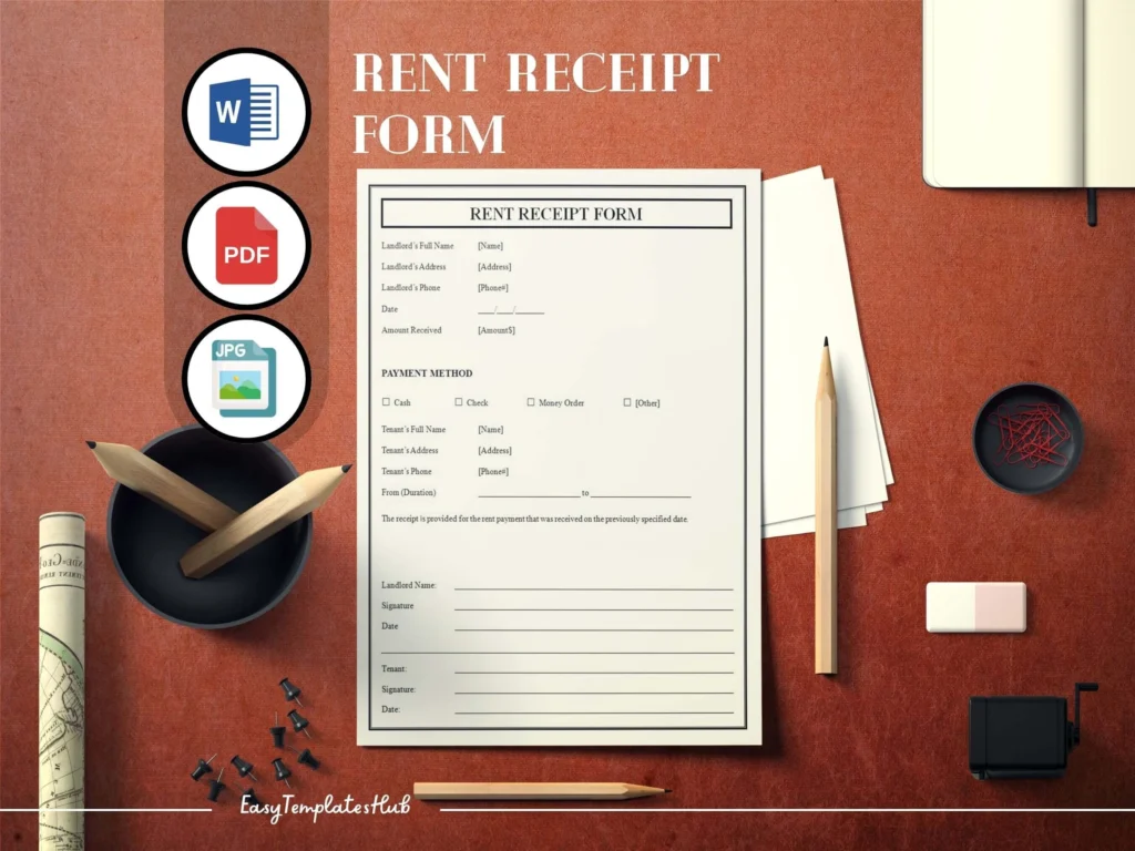 receipt download for rent