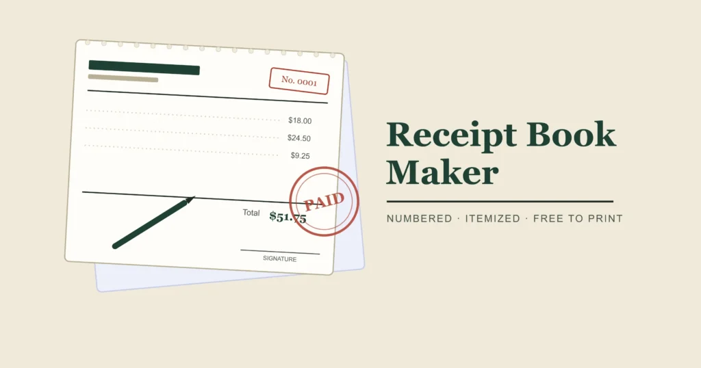 What is receipt book