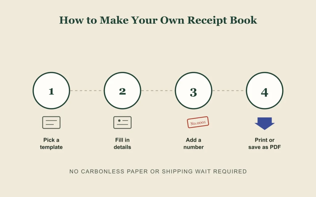How to make receipt book